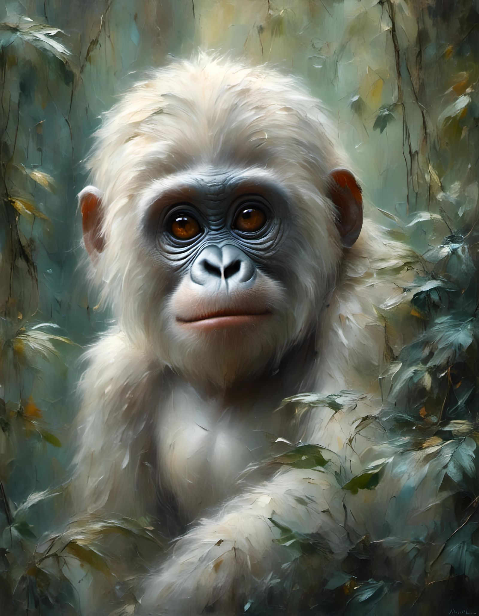 Impressions of a Baby White Gorilla III