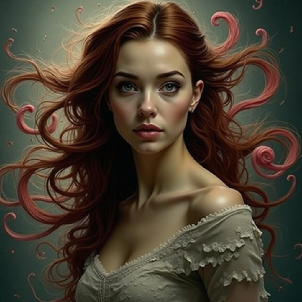 Abstract Swirling Shapes in Motion