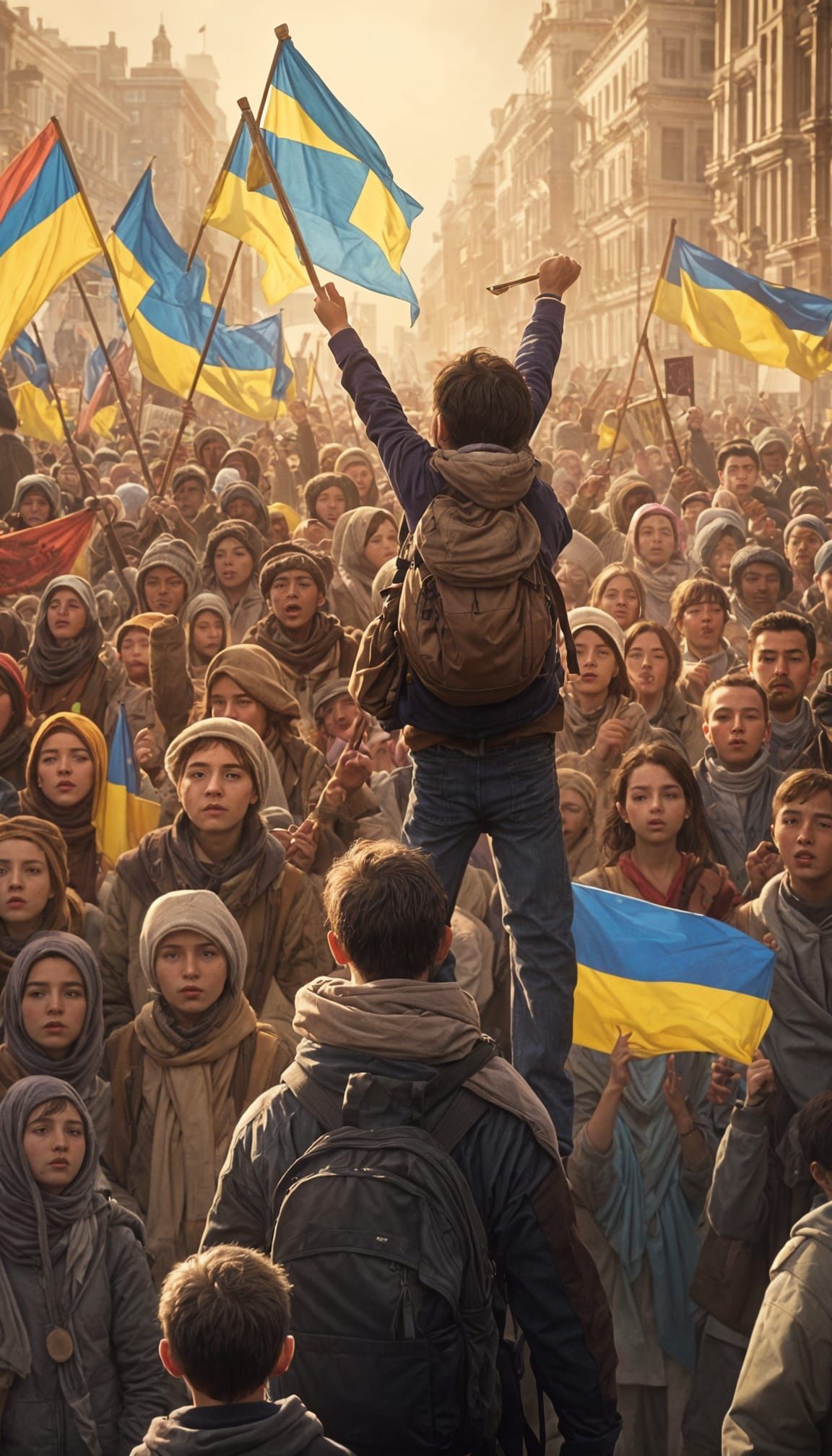 Global Protests for Peace and Ukraine: A Vivid Scene