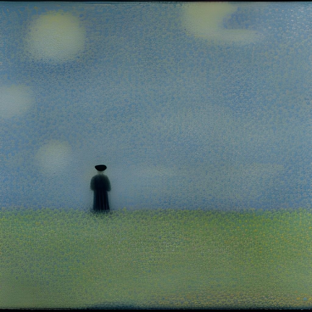 Wanderer Above the Sea of Fog in Pointillism