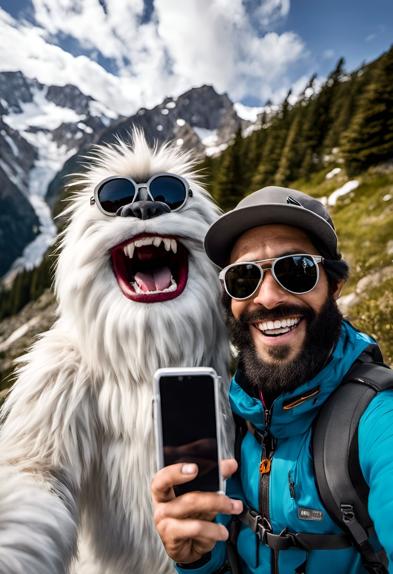Yeti Selfie - "See? sunglasses are the best!"