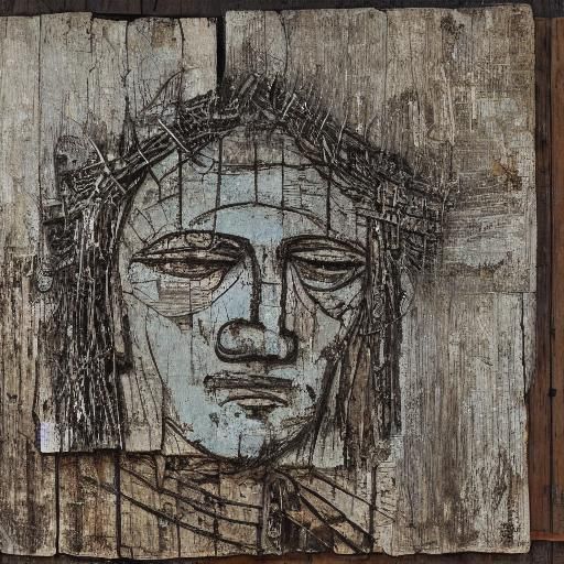 Wooden Face Reflecting Chaos, Classic Portraiture