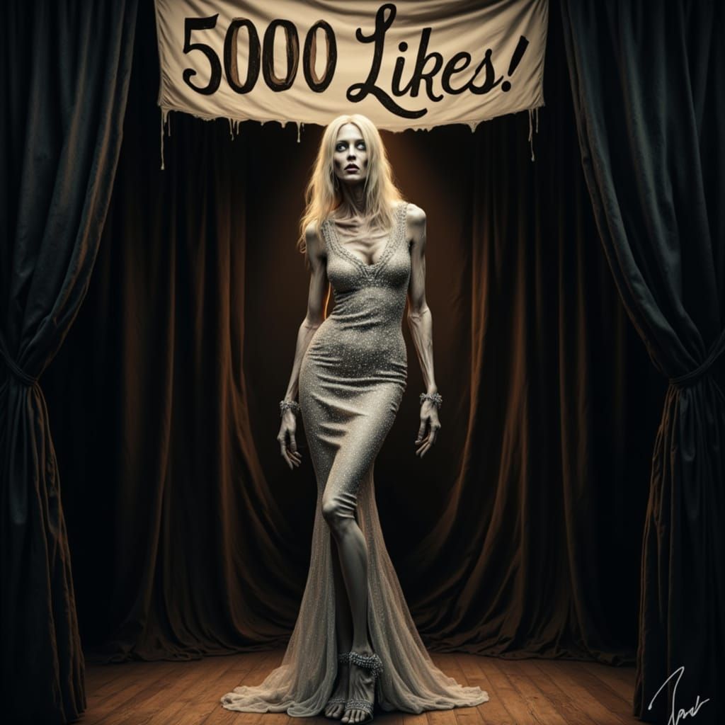 Glamorous Undead Goddess in Old Hollywood Style