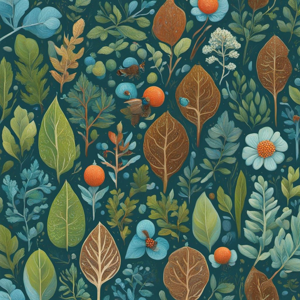 Acrylic Art: Maximalist Buccaneer Panache in Blue