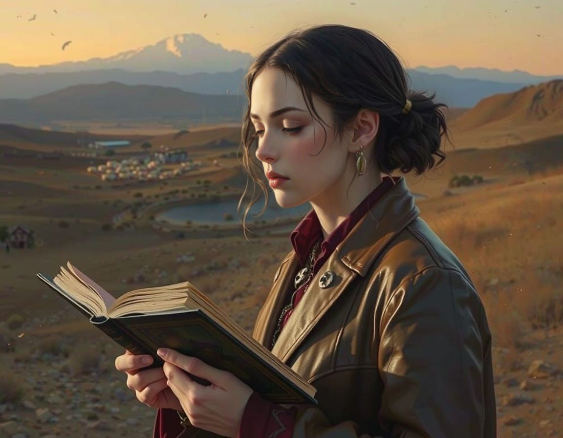 Girl in a Quiet Moment of Reading