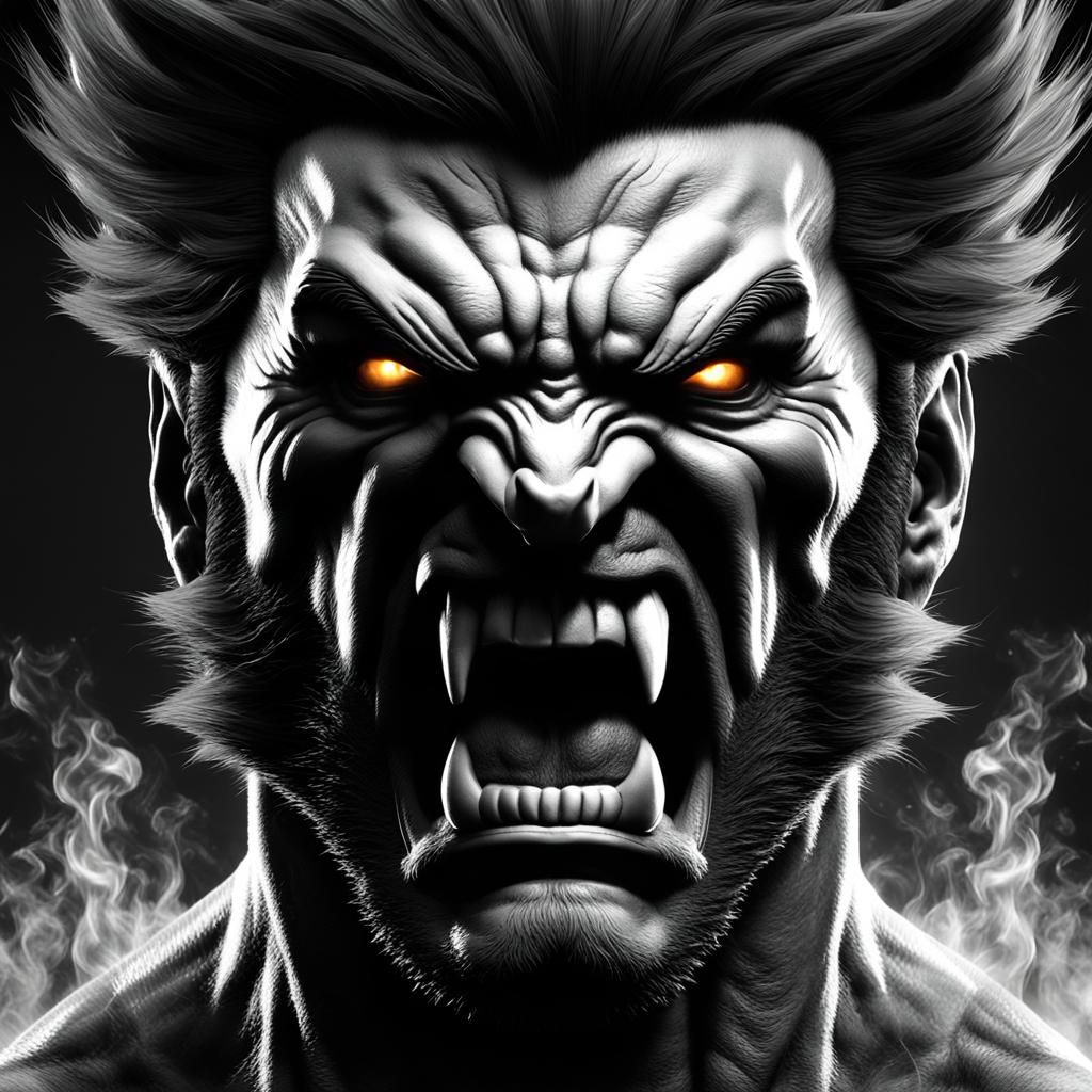 Fierce Wolverine in 3D Rendered Cinematic Scene