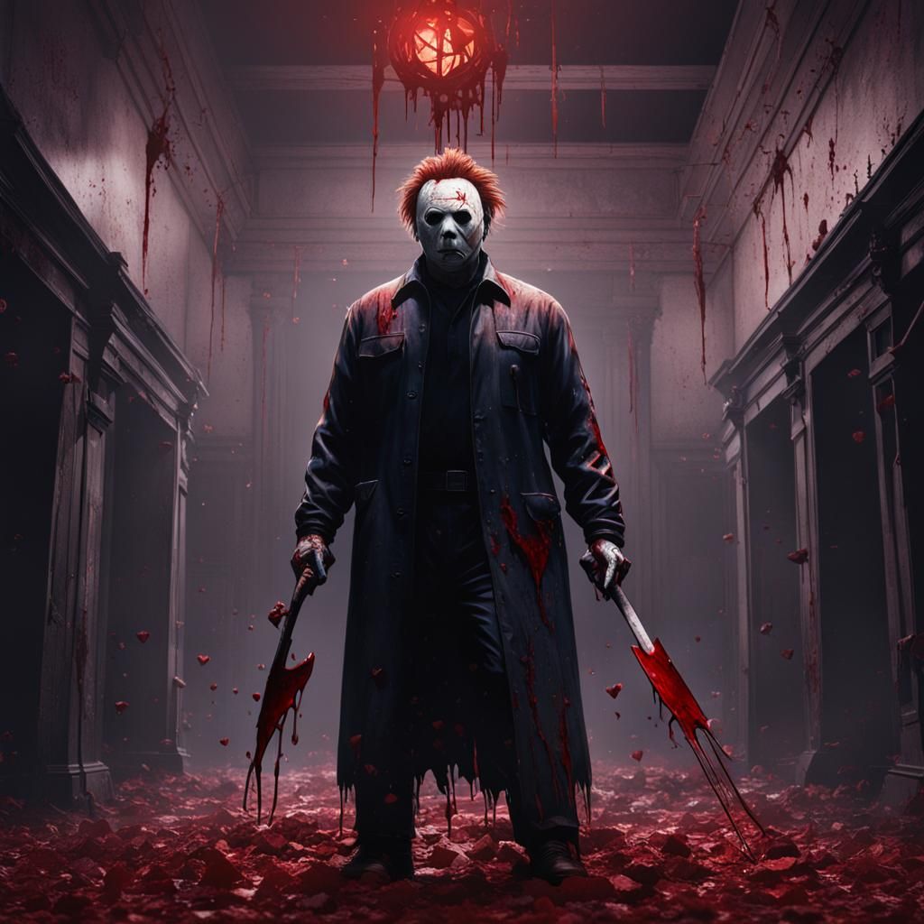Michael Myers Bloody Valentines: Detailed Matte Painting