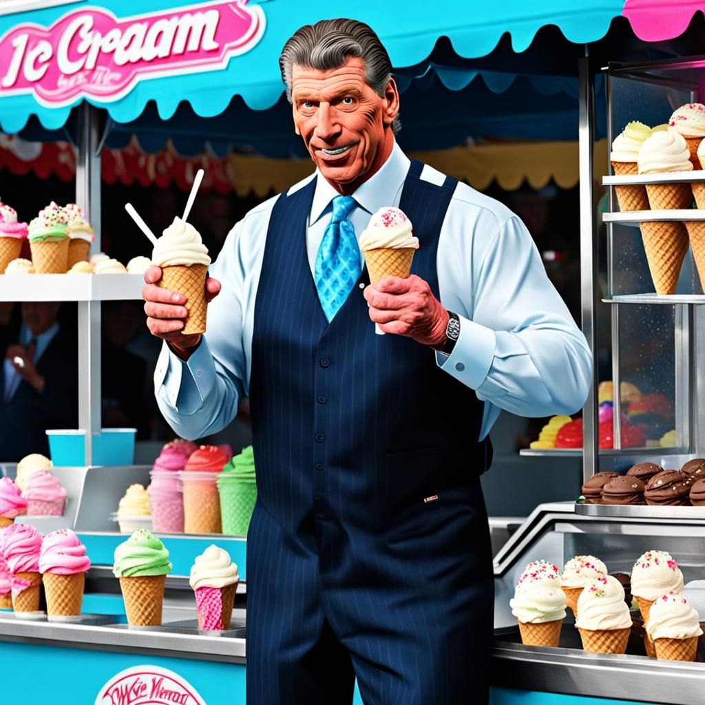 WWE Vince McMahon as an ice cream vendor
