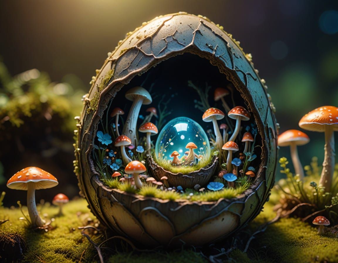 Microscopic Surrealism: A Fairy's Eggshell World