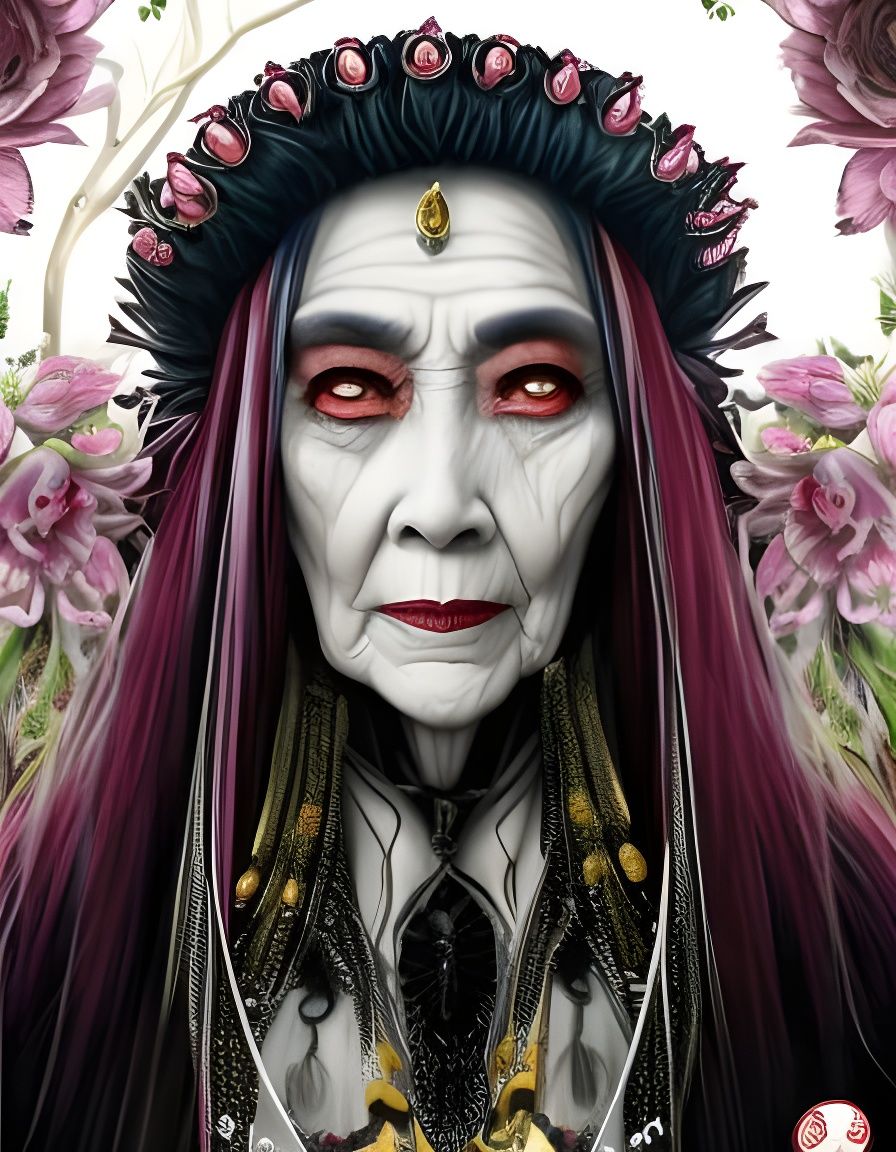 Sinister Hag Agubanba in Dreamlike Japanese Art Style