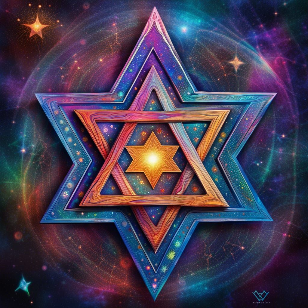 Holographic Star of David in Cosmic Illustration