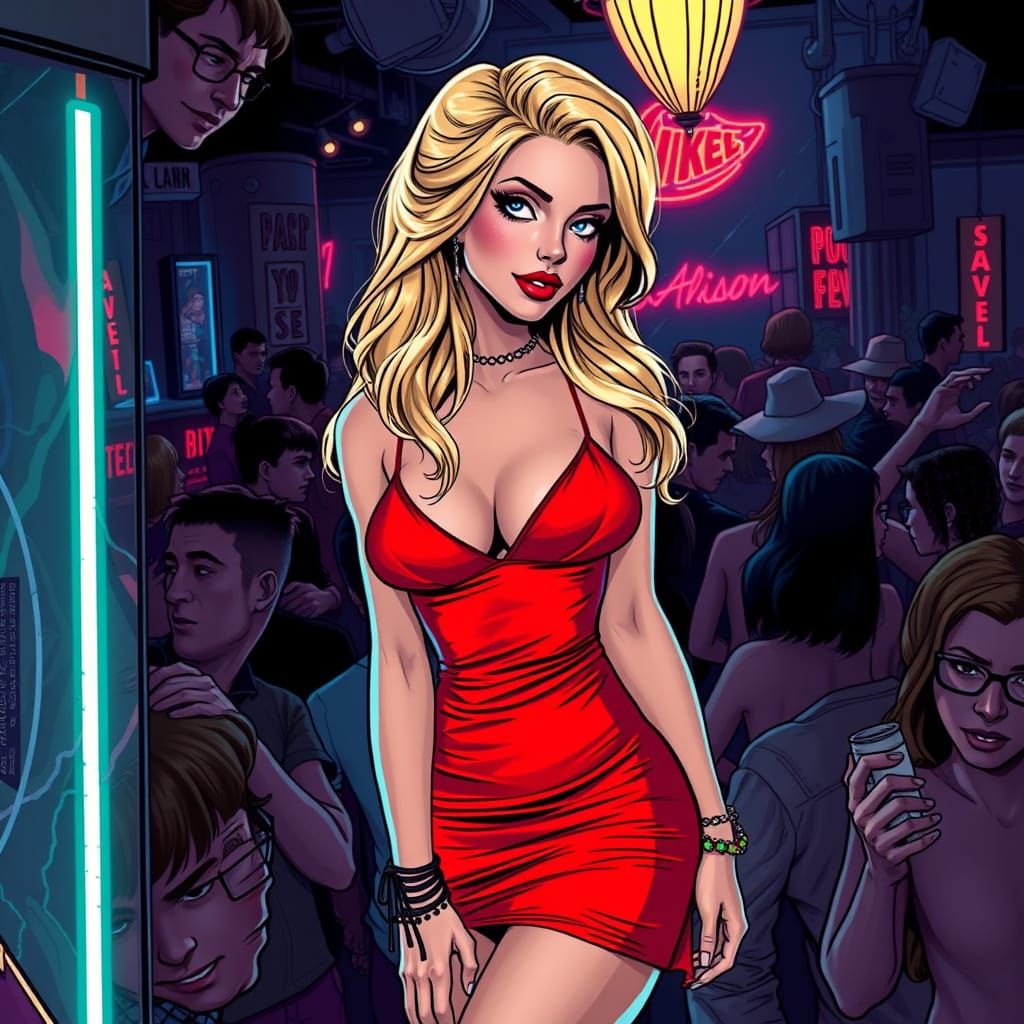 Paris Hilton in Marvel Comics Style