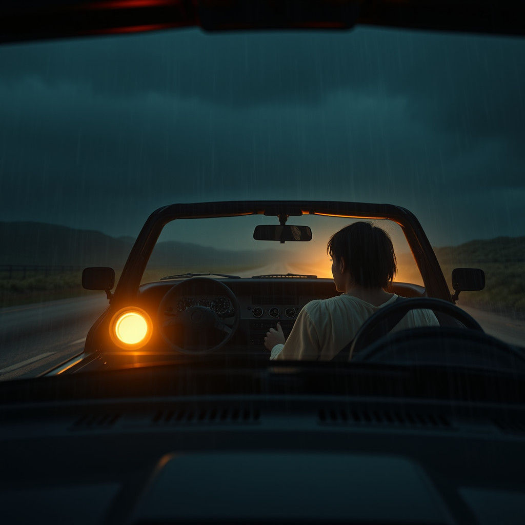 Eerie Encounter on a Desolate Road