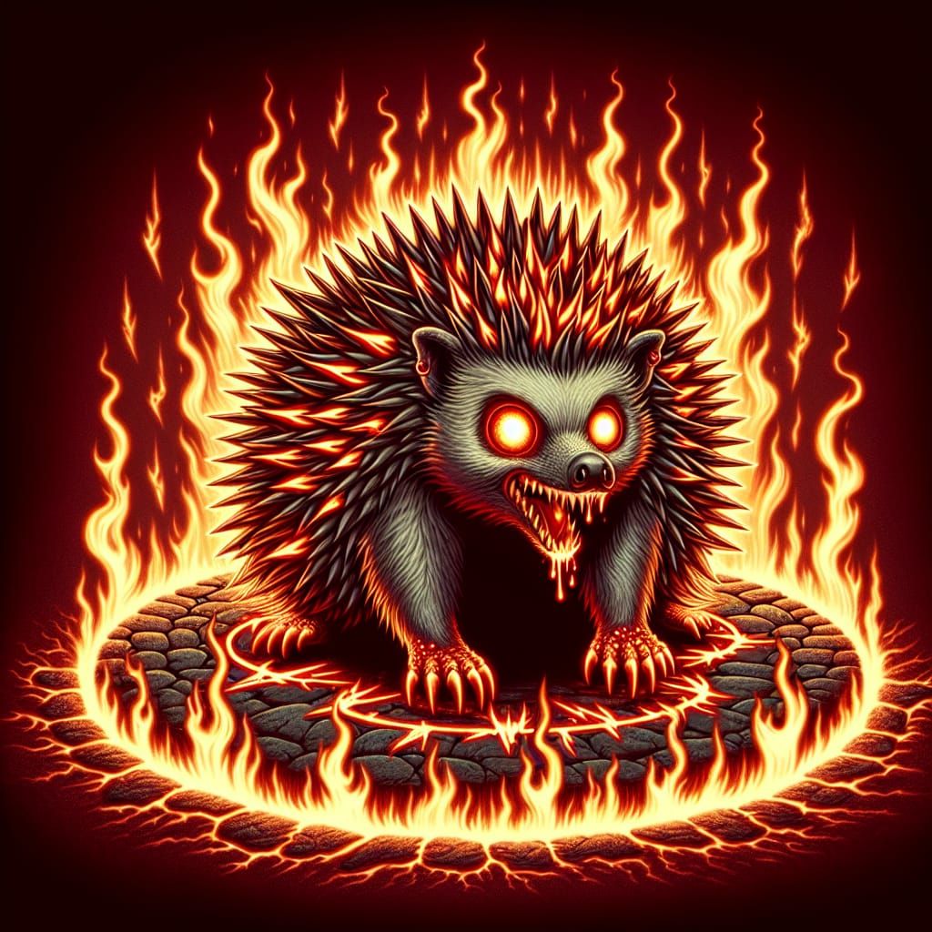 Nightmarish Flaming Hedgehog Transformation