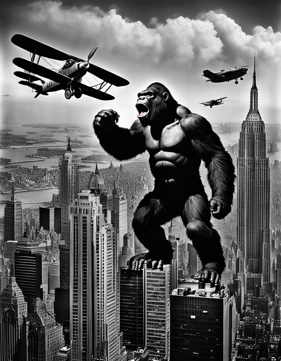 King Kong Roars Atop Empire State Building
