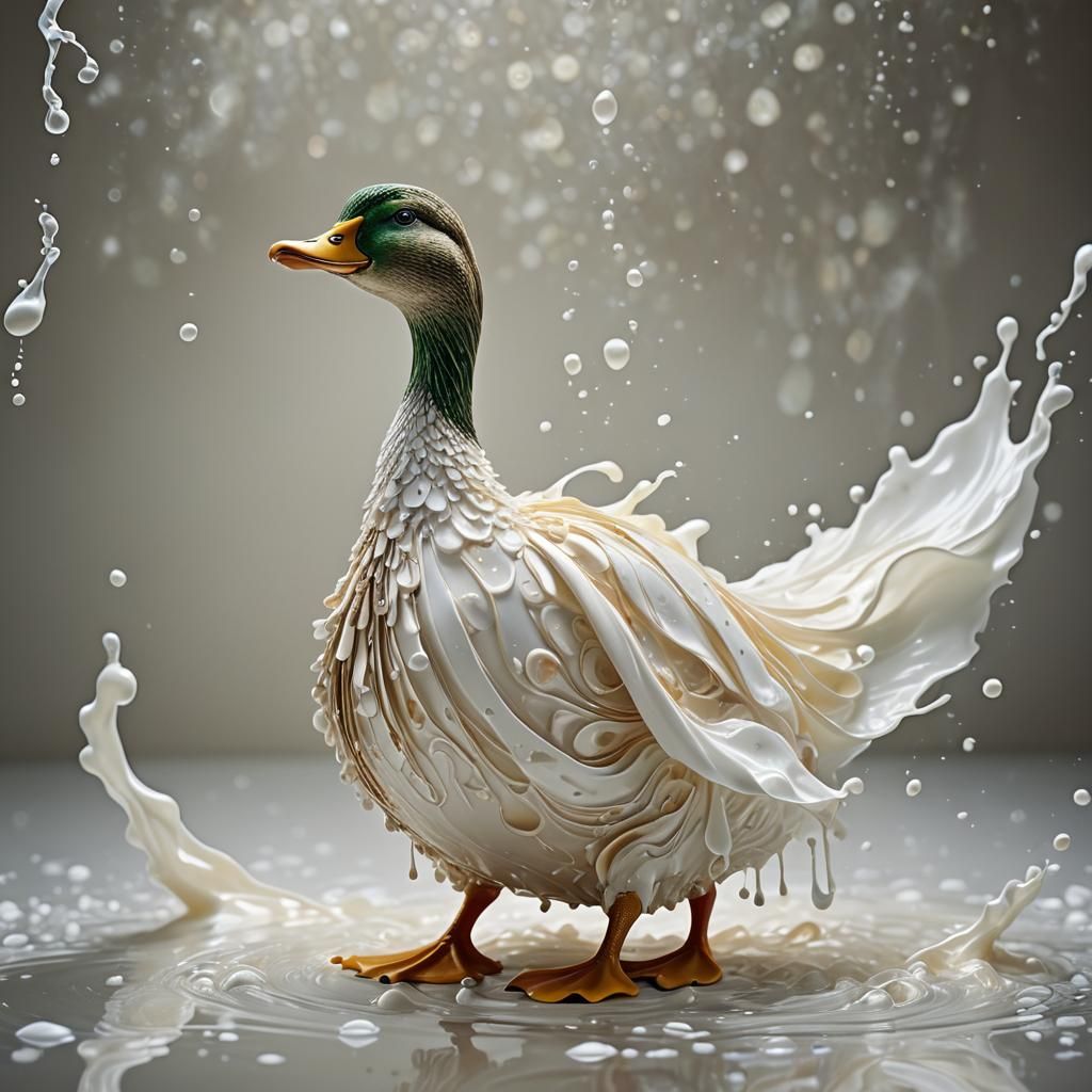 High Fashion Duck in Milk Garment