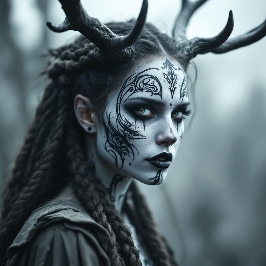 Mysterious Shaman in Ancient European Attire