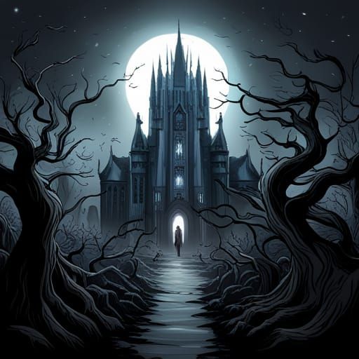 Gothic Victorian Castle and Rose Garden