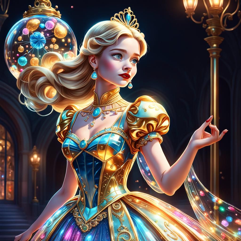 Cinderella in Candy Land with Golden Tesla