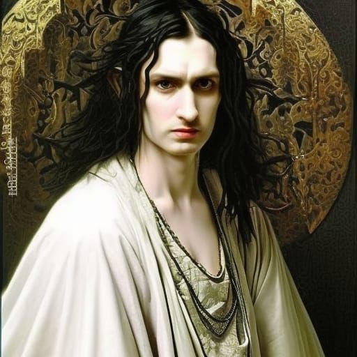 Elvish Prince Portrait in Baroque Oil Painting Style