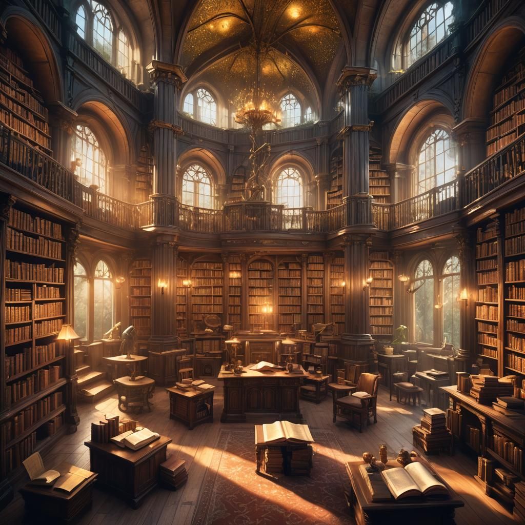 Magical Library Hidden in Enchanted Forest