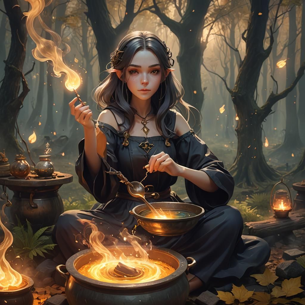 Young Witch Brews Happiness Potion: Magical Realism Anime