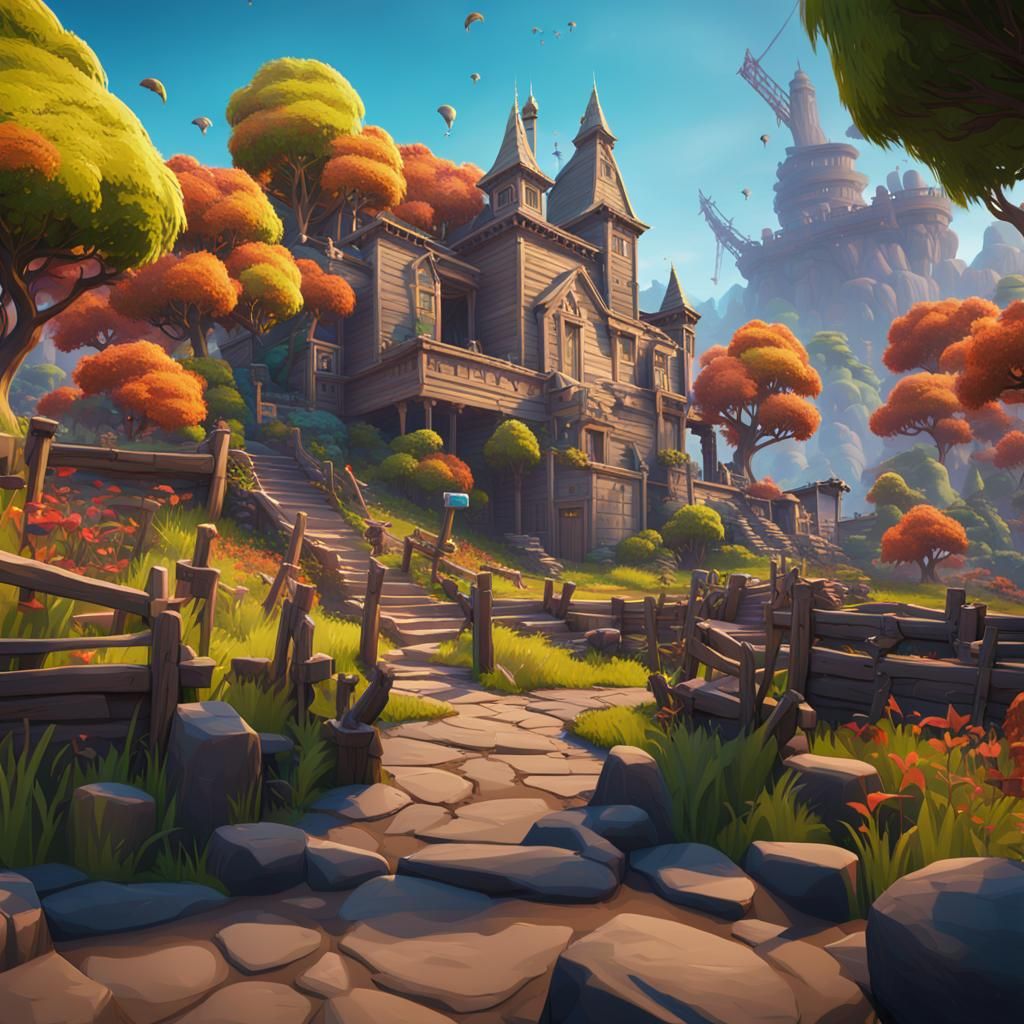 Detailed Fortnite Matte Painting in Unreal Engine 5