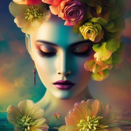 Wicked Witch in Bioluminescent Fantasy Art