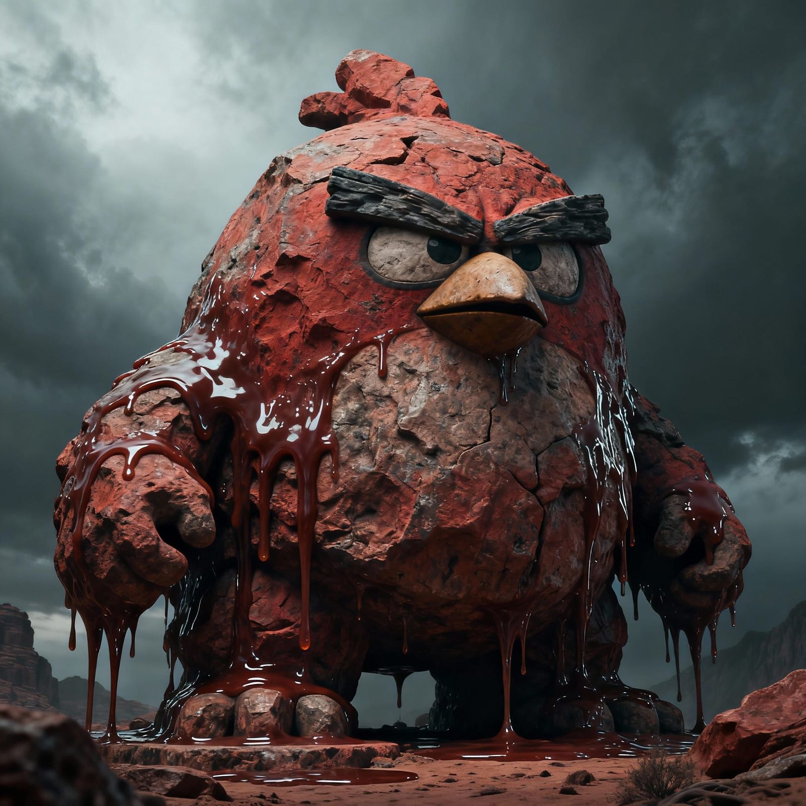 Colossal Stone Terrence Covered in Viscous Goo