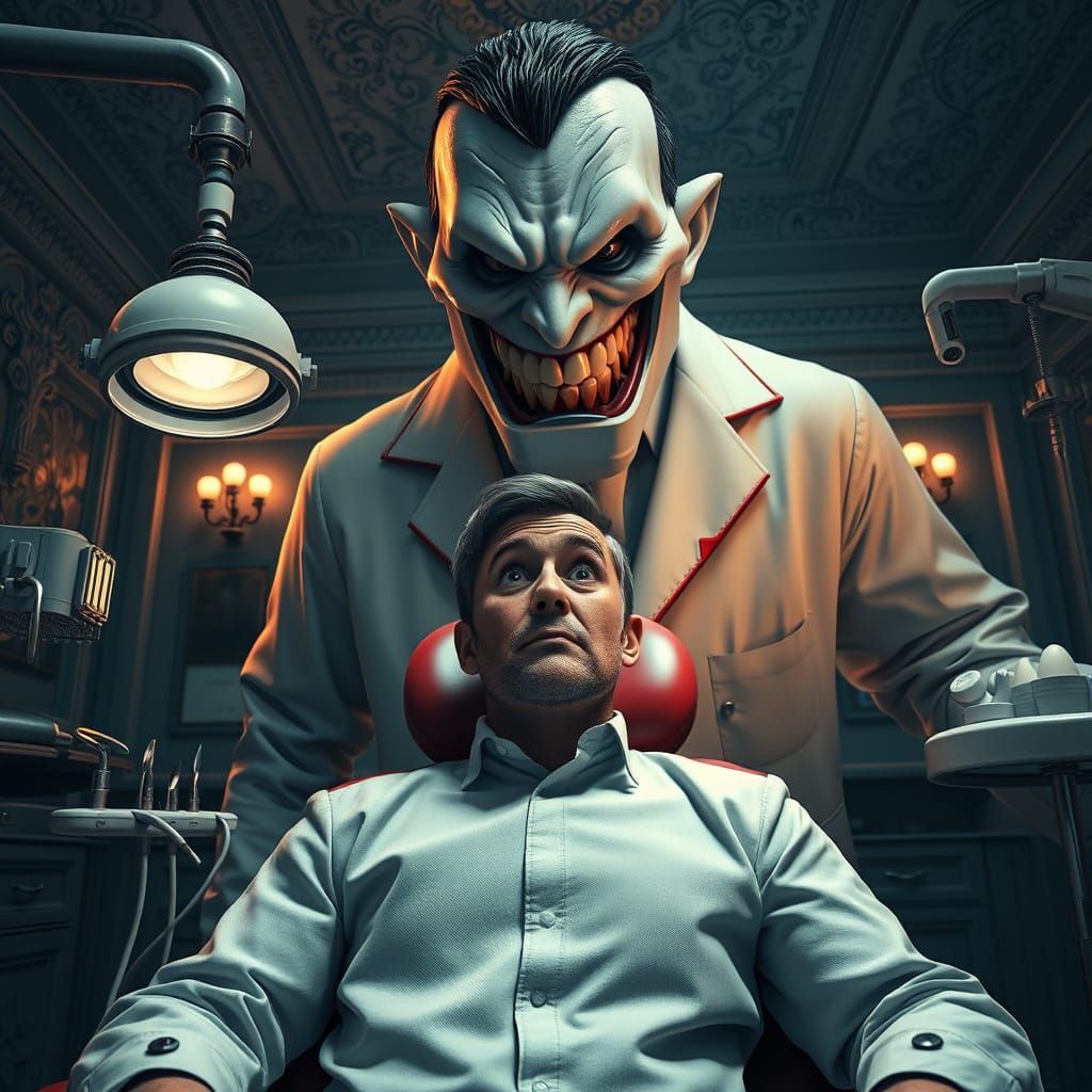 Eerie Dentist Chamber in Victorian-Era Industrial Futurism S...