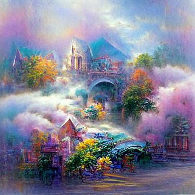 Ethereal Fantasy Landscape in Hyperdetailed Mist