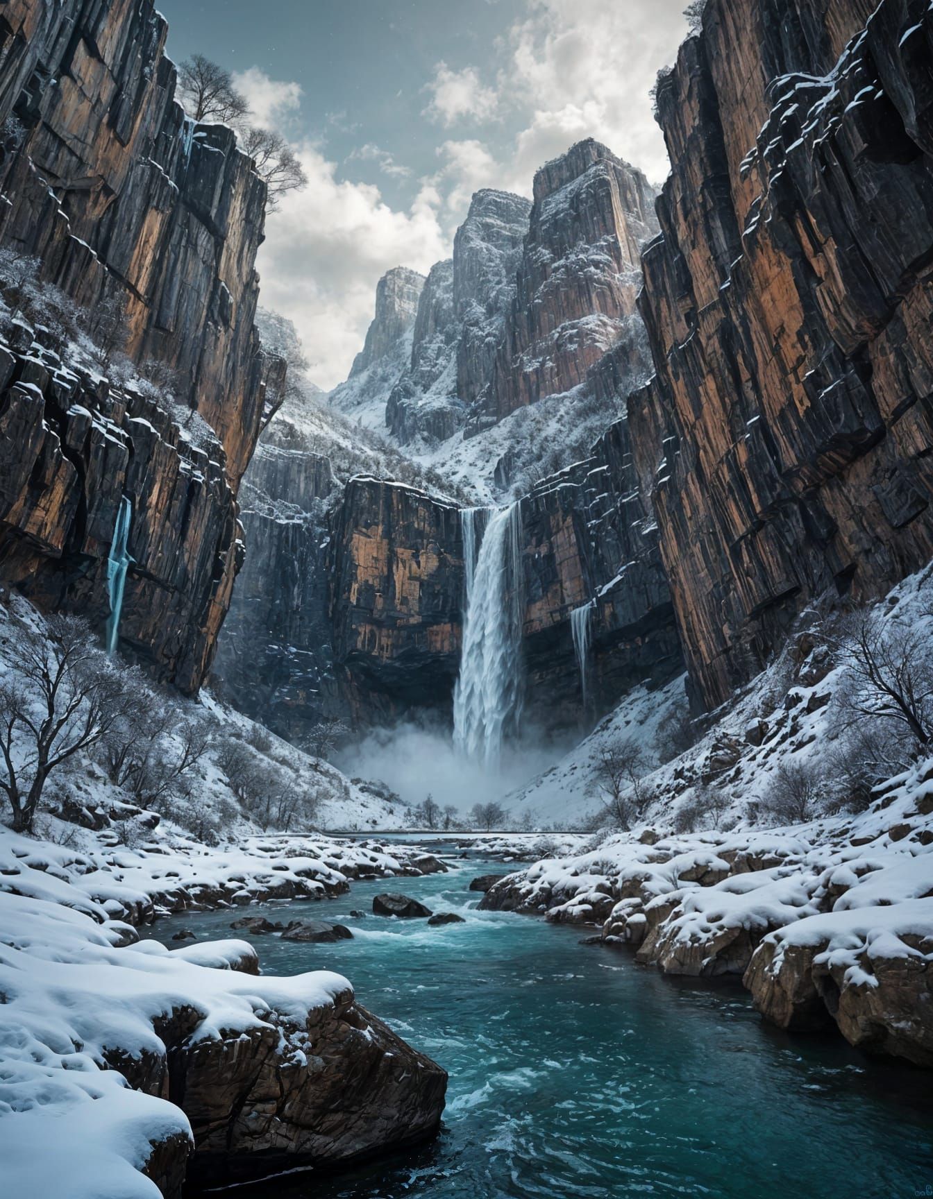 Ethereal Winter Wonderland in Venezuela's Angel Falls