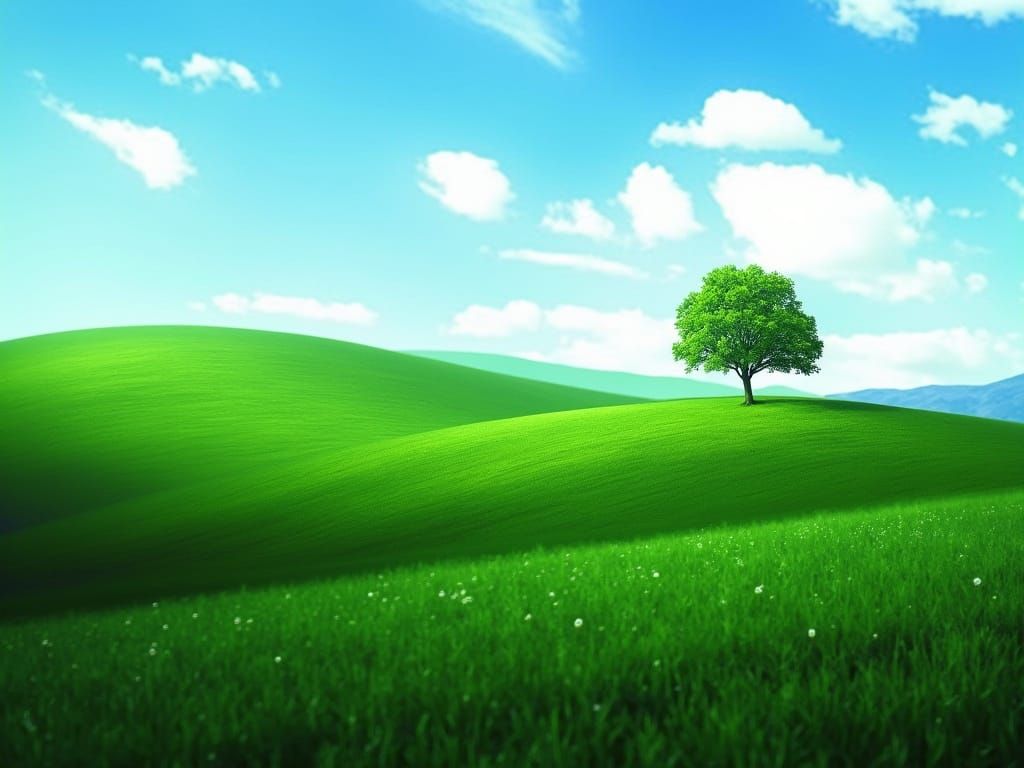 Rolling Green Hills HDR Landscape Photography