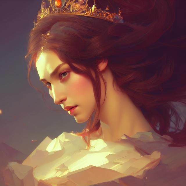 Princess Portrait in Hyperdetailed Digital Art Style