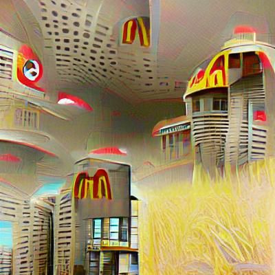 McDonald's Restaurant in Dystopian Setting