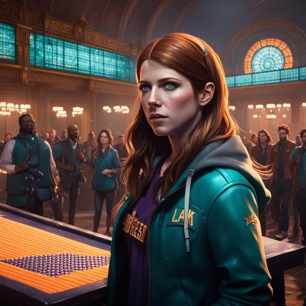 Beca Mitchell Concept Art in Orange and Teal