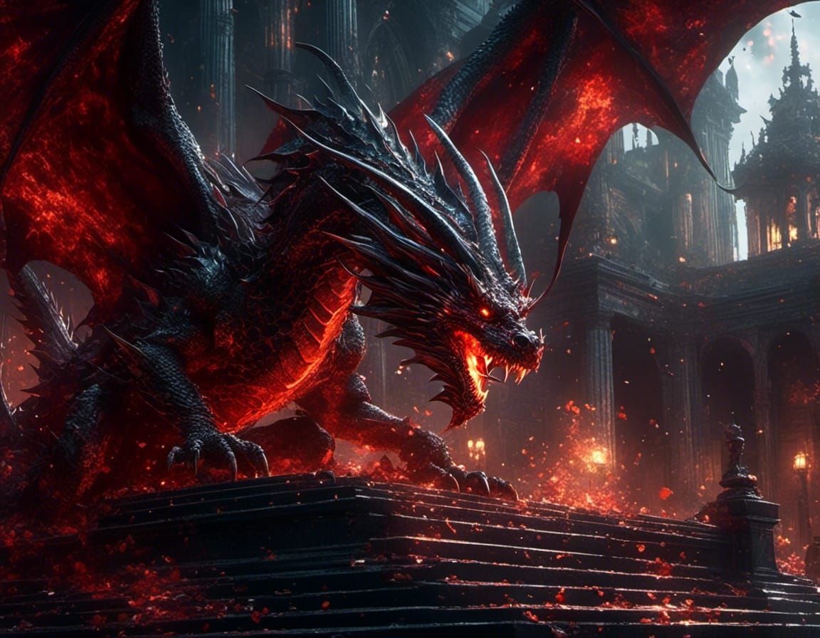 Dragon Lair Concept Art in Hyperrealistic Style