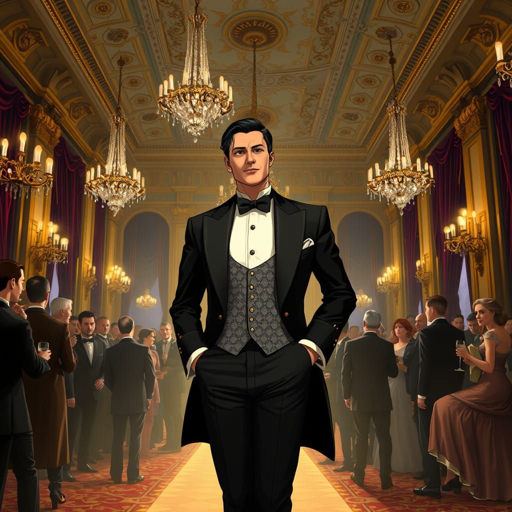 Elegant Ballroom Scene in Grand Style