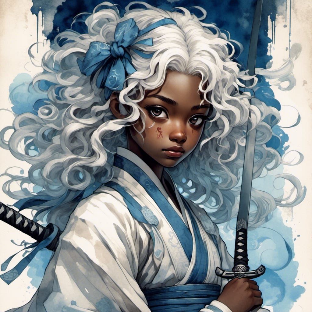 Dark Fantasy Anime Girl in Demon Slayer Uniform