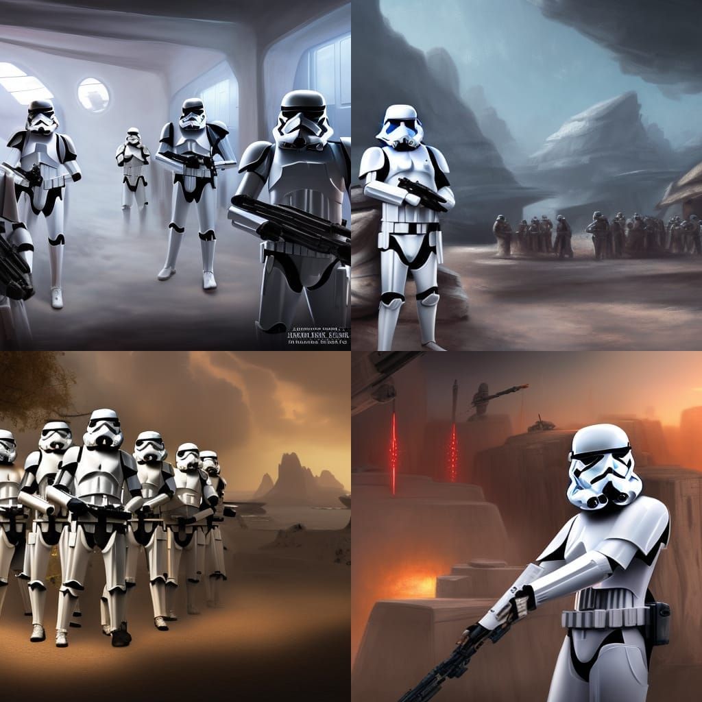 Star Wars Stormtroopers Enjoying Drinks: Matte Painting