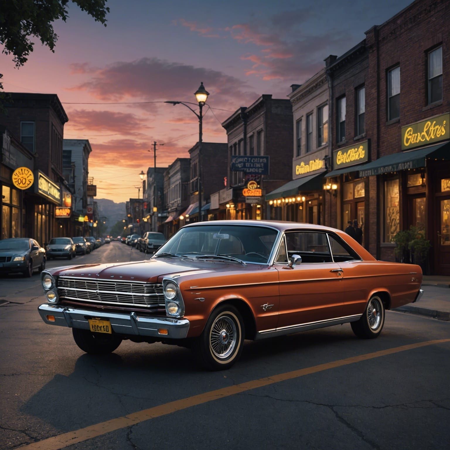1966 Ford Galaxie Coupe Fastback Digital Painting