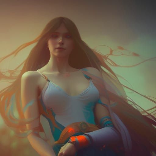 Woman's Freedom: Hyperdetailed Digital Art