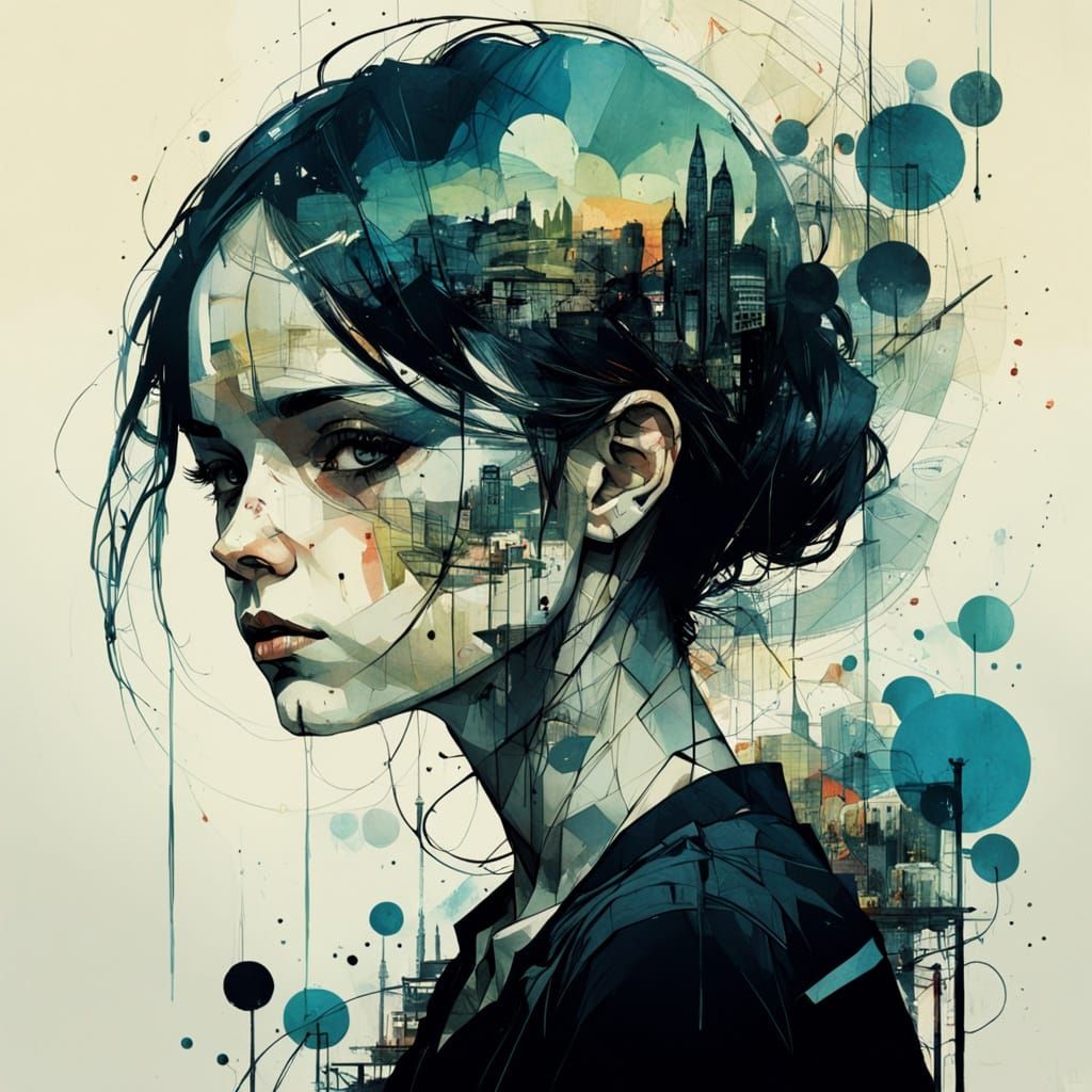 Ethereal Portrait in Double Exposure