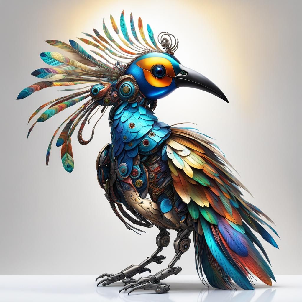 Cybernetic Bird of Paradise in Ultra UHD