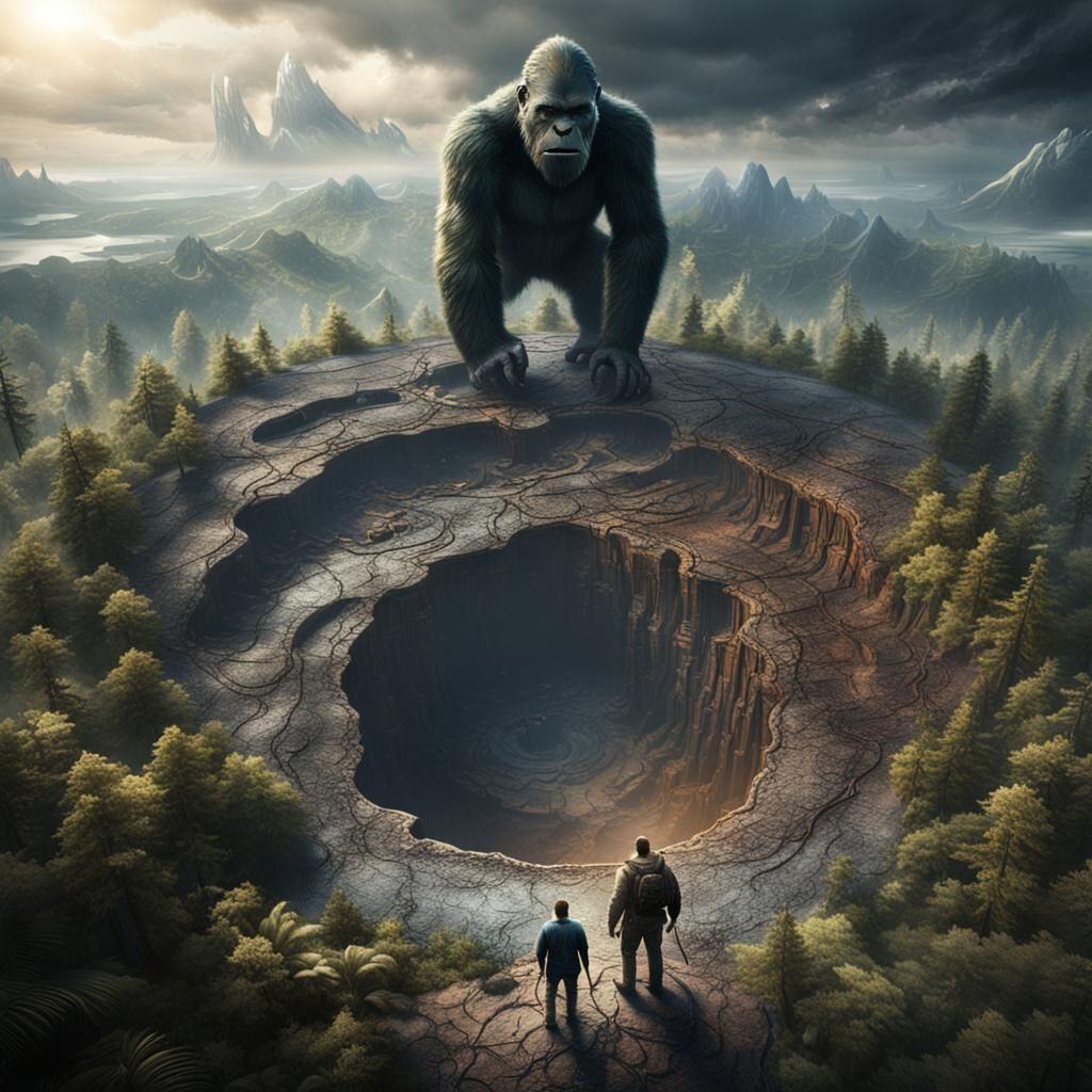 Epic King Kong Footprint Matte Painting