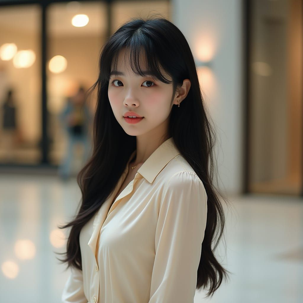 Portrait of Korean Woman with Modern Style