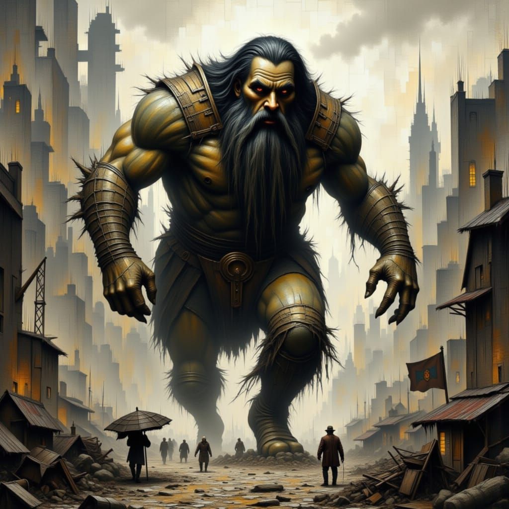 Giant Rampages Through Cityscape