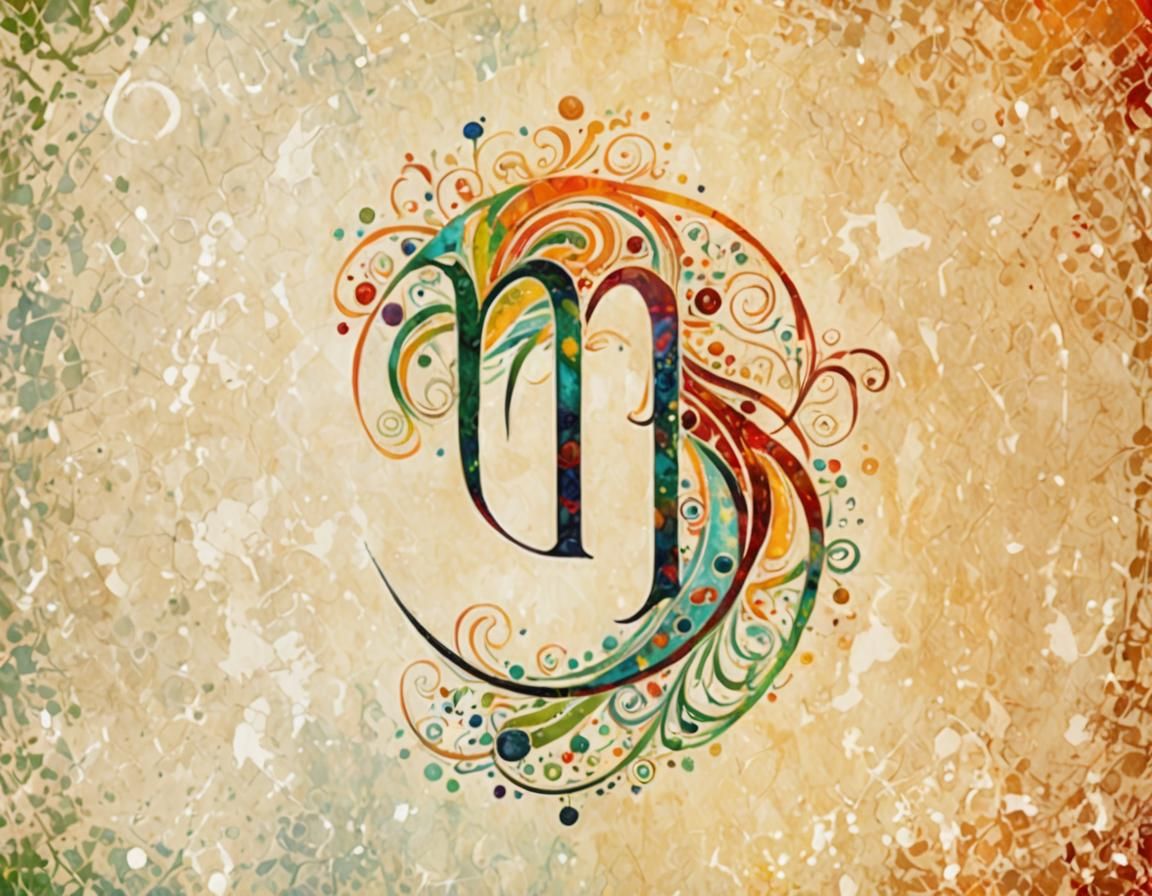 Colorful Abstract Virgo Zodiac Sign Art