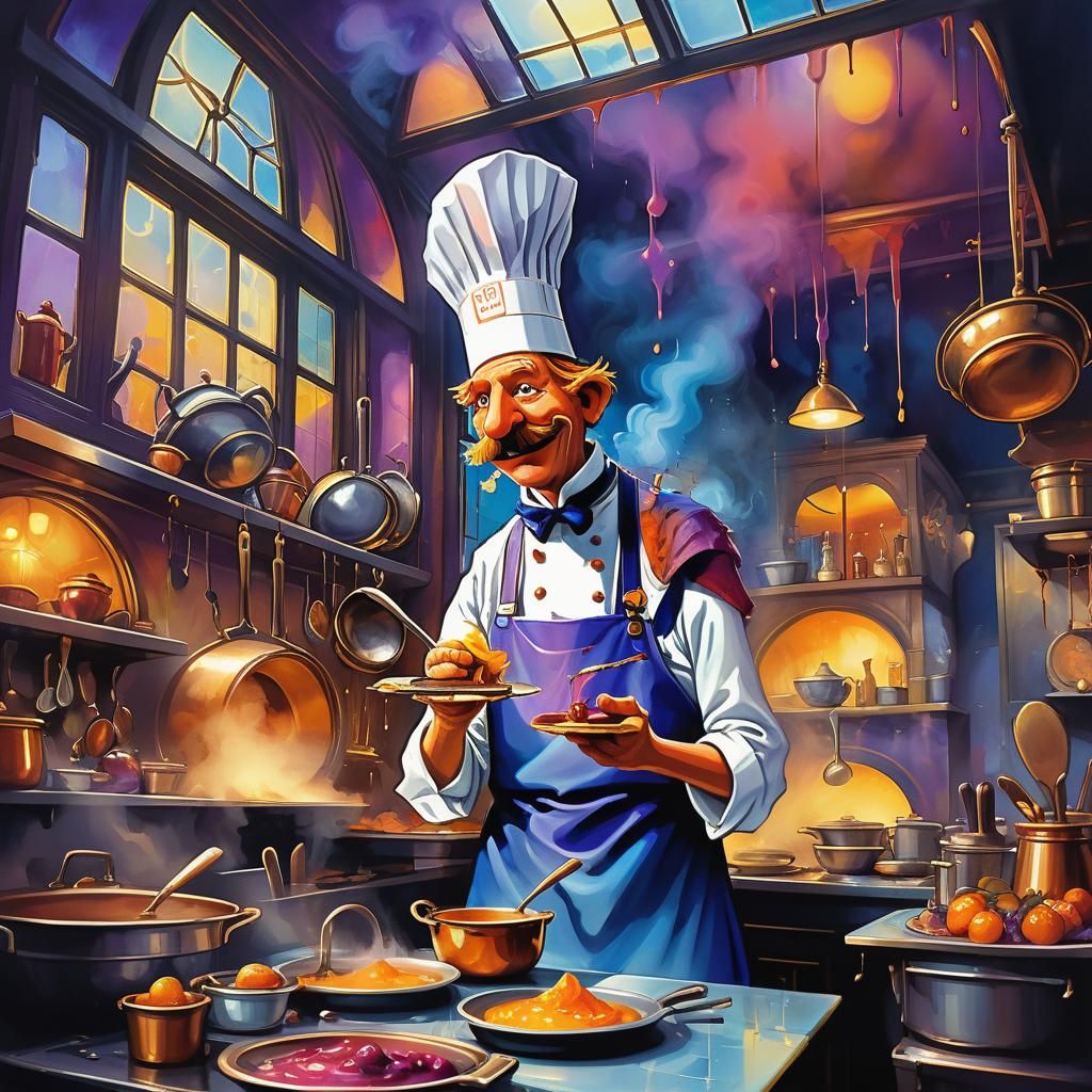 Swedish Chef Cooks in Surreal Parisian Kitchen