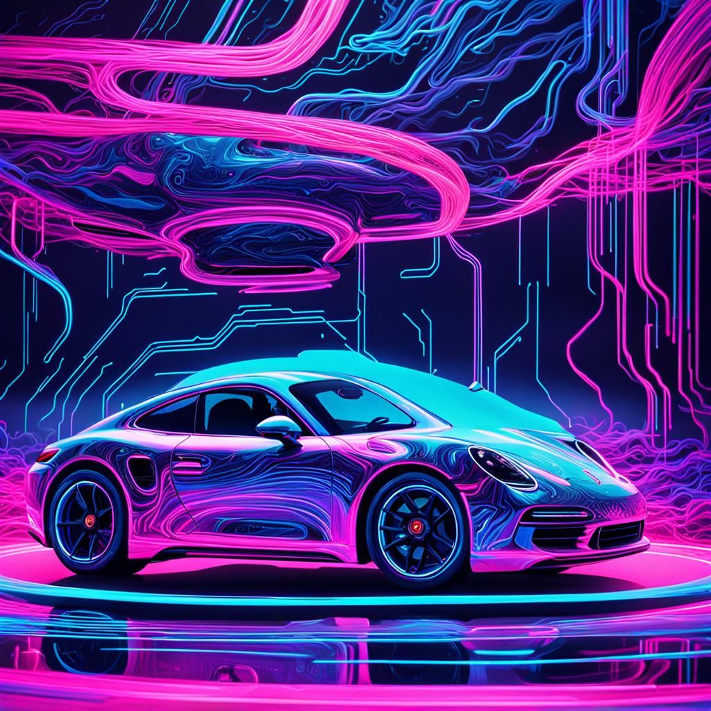 Porsche in Neural Circuit Dreamscape